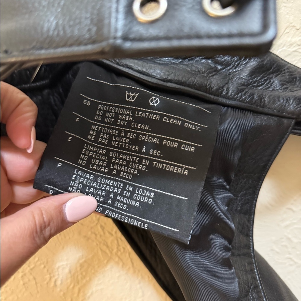 Harley Davidson Men’s Black Leather Chaps Large Fit 34” inseam - Picture 7 of 9